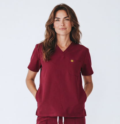 Pyjama de Bloc Femme 'Omni-Stretch'- Bordeaux