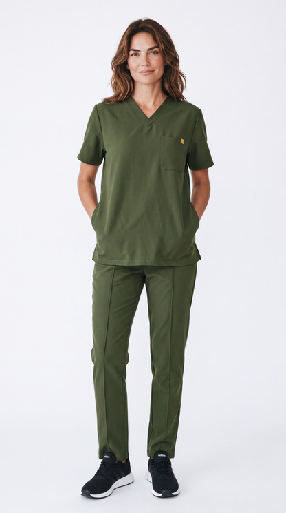 Pyjama de Bloc Femme 'Omni-Stretch'- Vert Kaki