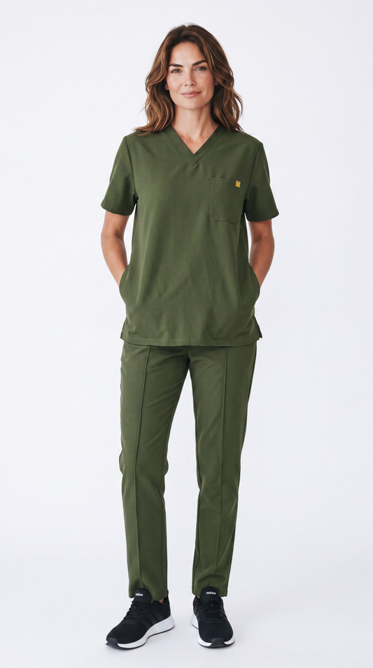 Pyjama de Bloc Femme 'Omni-Stretch'- Vert Kaki