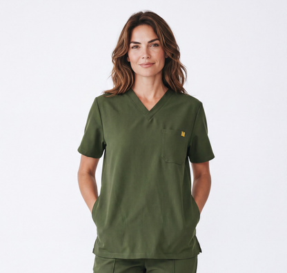 Pyjama de Bloc Femme 'Omni-Stretch'- Vert Kaki