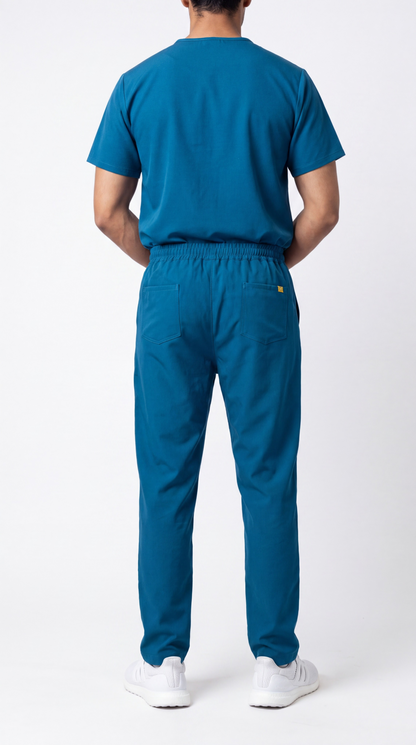 Pyjama de Bloc Homme 'Omni-Stretch'- Bleu Pétrole