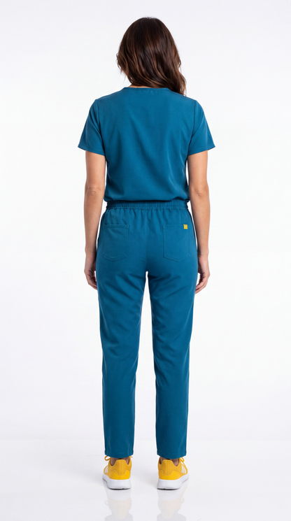 Pyjama de Bloc Femme 'Omni-Stretch'- Bleu Pétrole