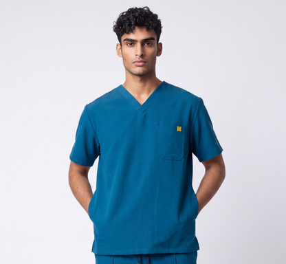 Pyjama de Bloc Homme 'Omni-Stretch'- Bleu Pétrole