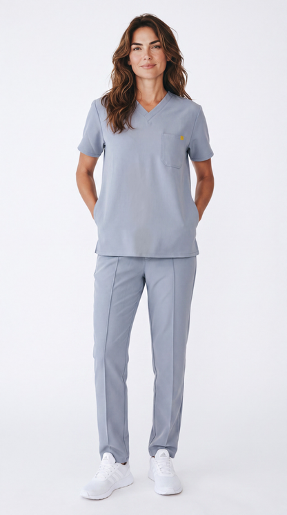Pyjama de Bloc Femme 'Omni-Stretch'- Gris Clair