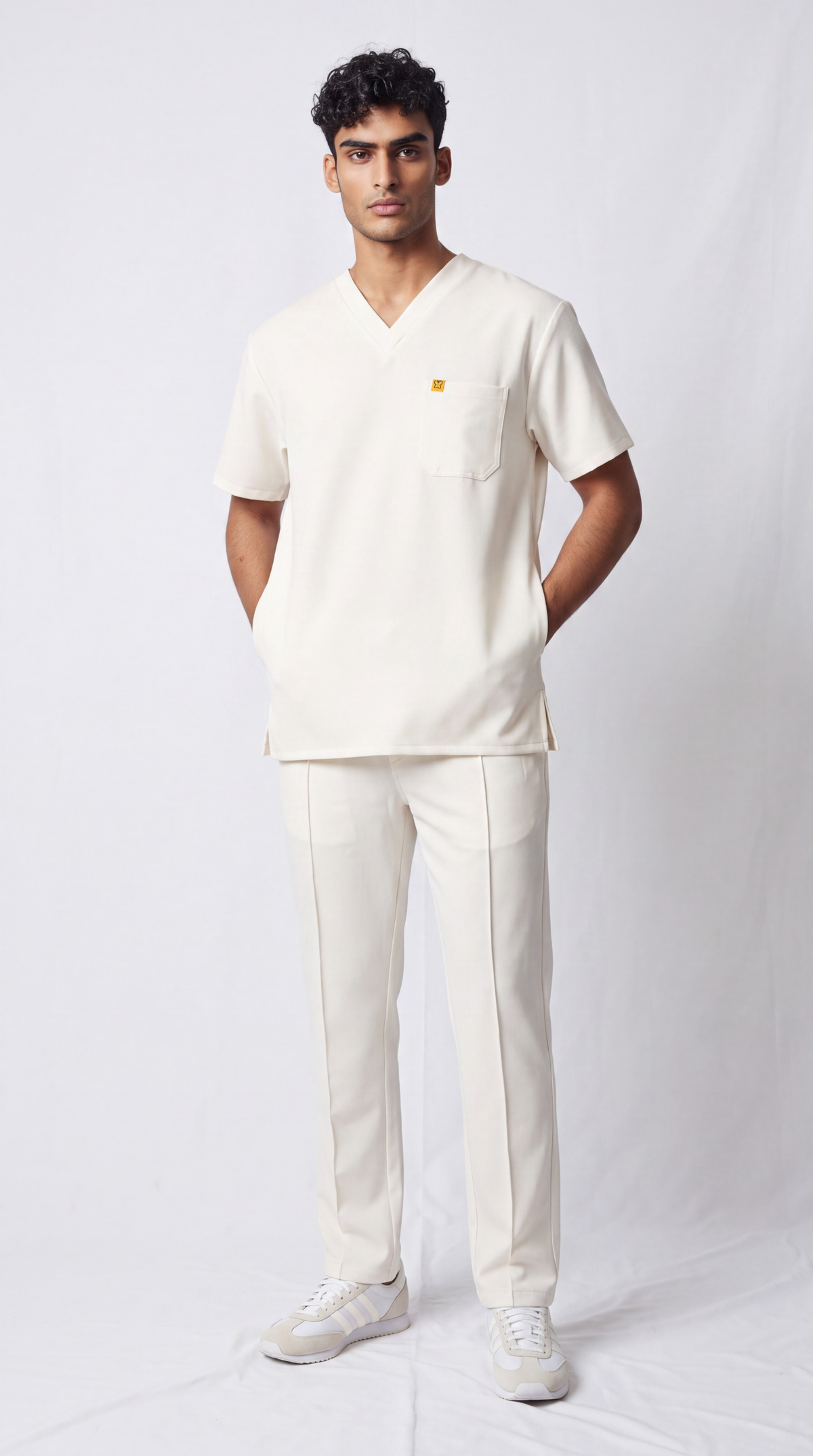 Pyjama de Bloc Homme 'Omni-Stretch'- Blanc Cassé