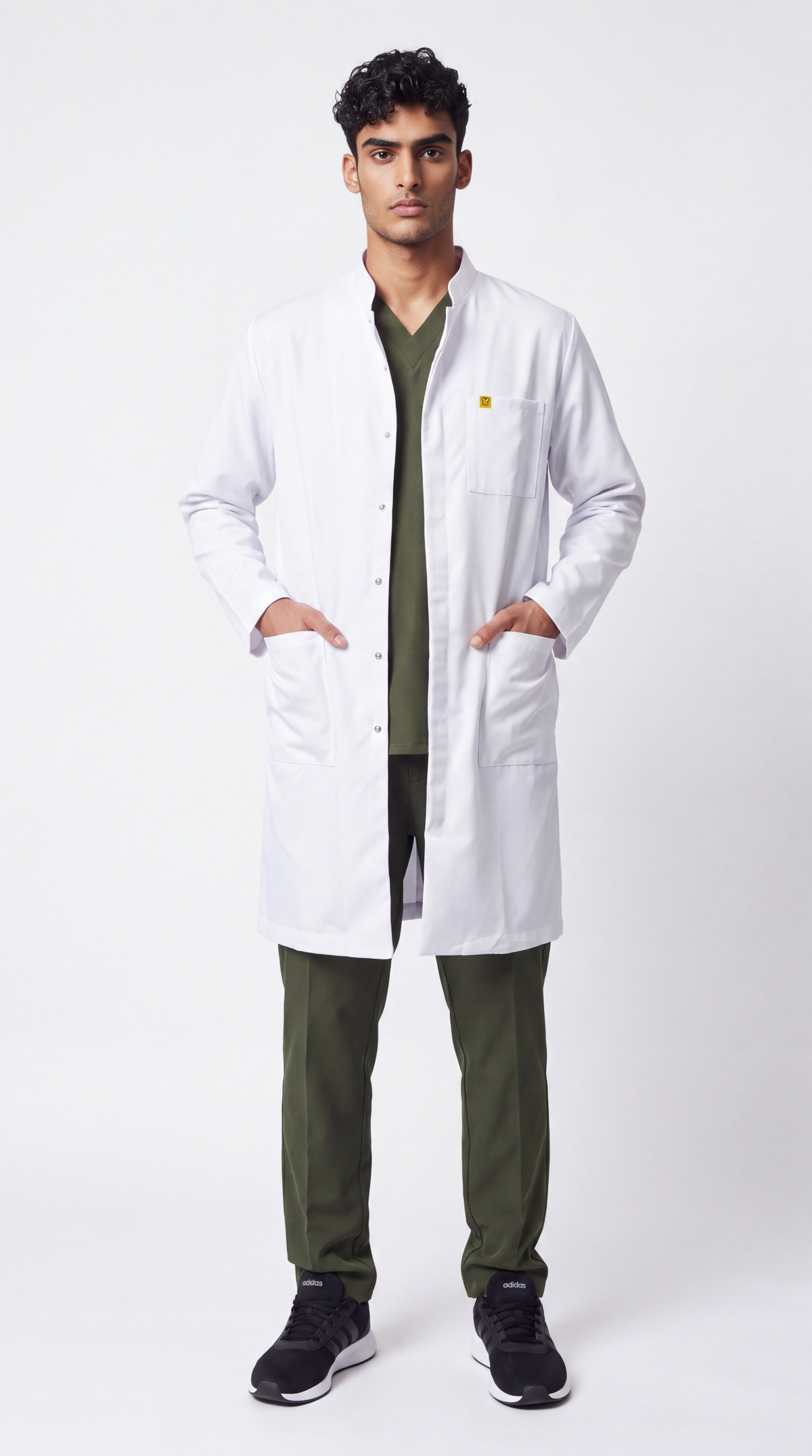 Blouse Col Officier Homme 'Soft-Tech' - Manches Longues