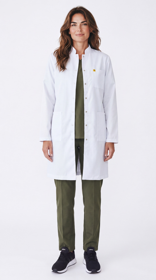 Blouse Col Officier Femme 'Soft-Tech' - Manches Longues