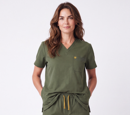 Pyjama de Bloc Femme 'Bi-Stretch'- Vert Kaki