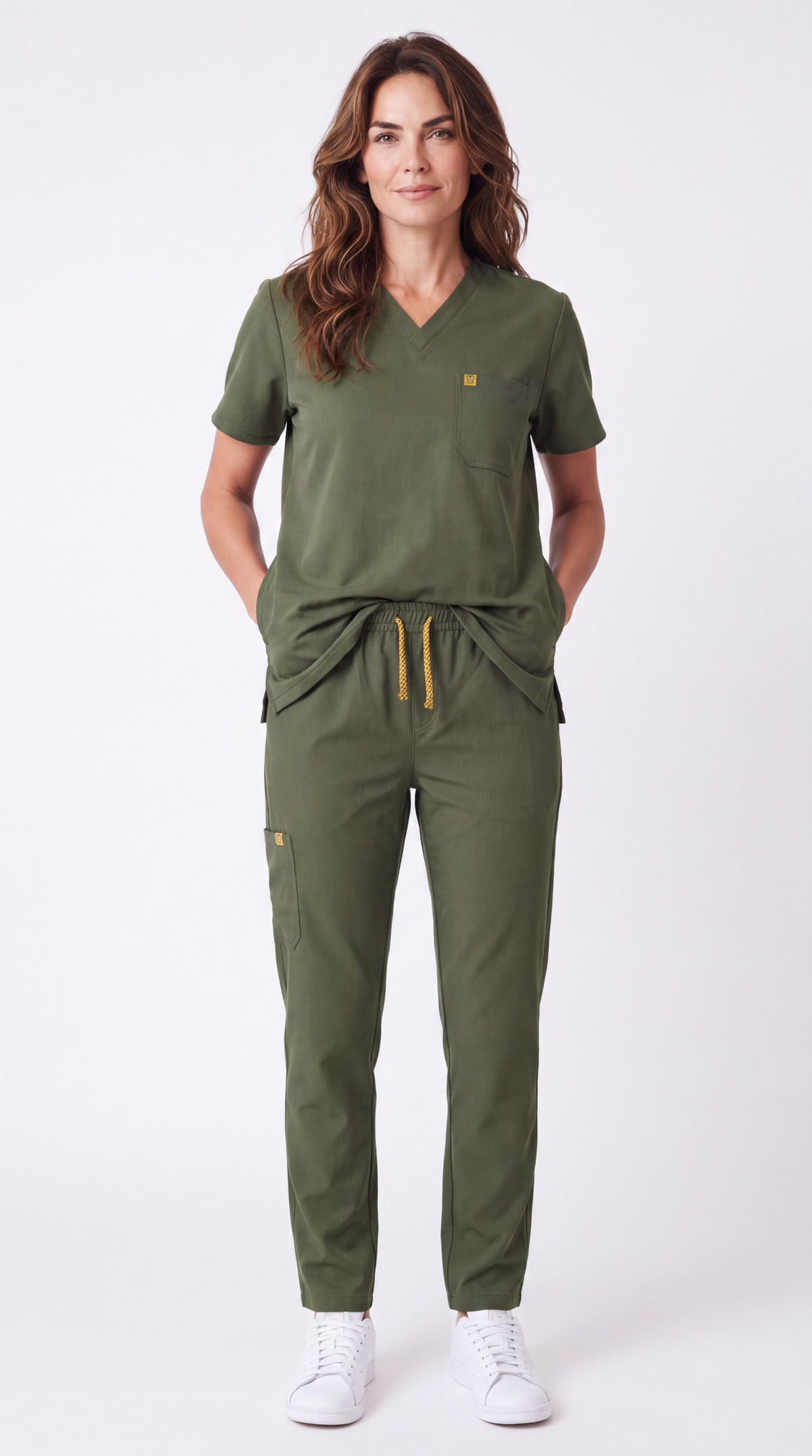 Pyjama de Bloc Femme 'Bi-Stretch'- Vert Kaki