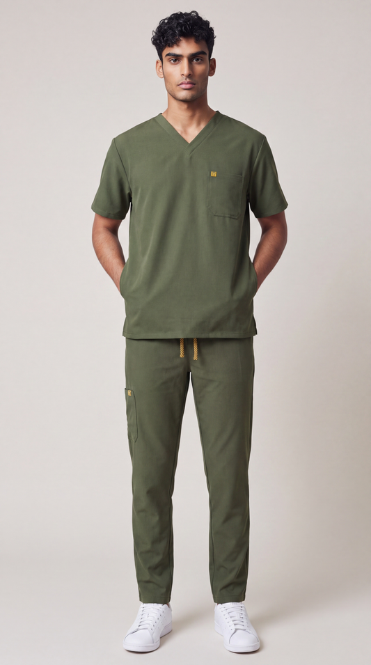 Pyjama de Bloc Homme 'Bi-Stretch'- Vert Kaki