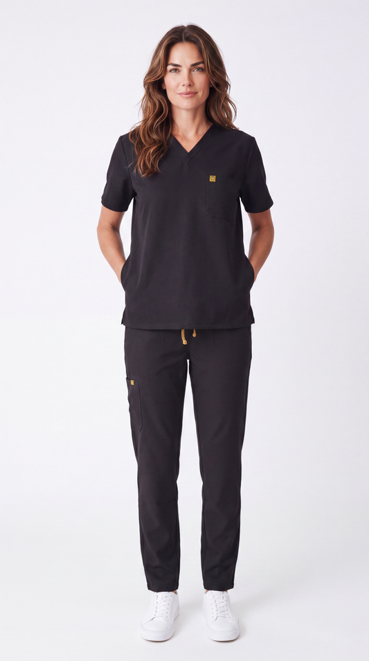 Pyjama de Bloc Femme 'Bi-Stretch'- Noir