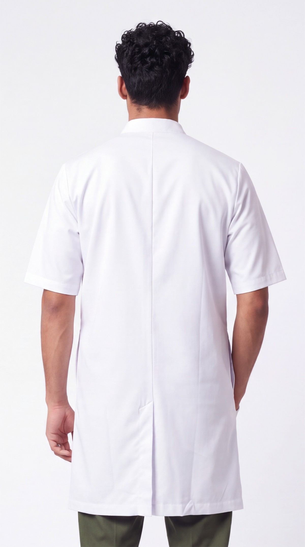 Blouse Col Officier Homme 'Soft-Tech' - Manches Courtes