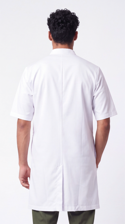 Blouse Col Officier Homme 'Soft-Tech' - Manches Courtes